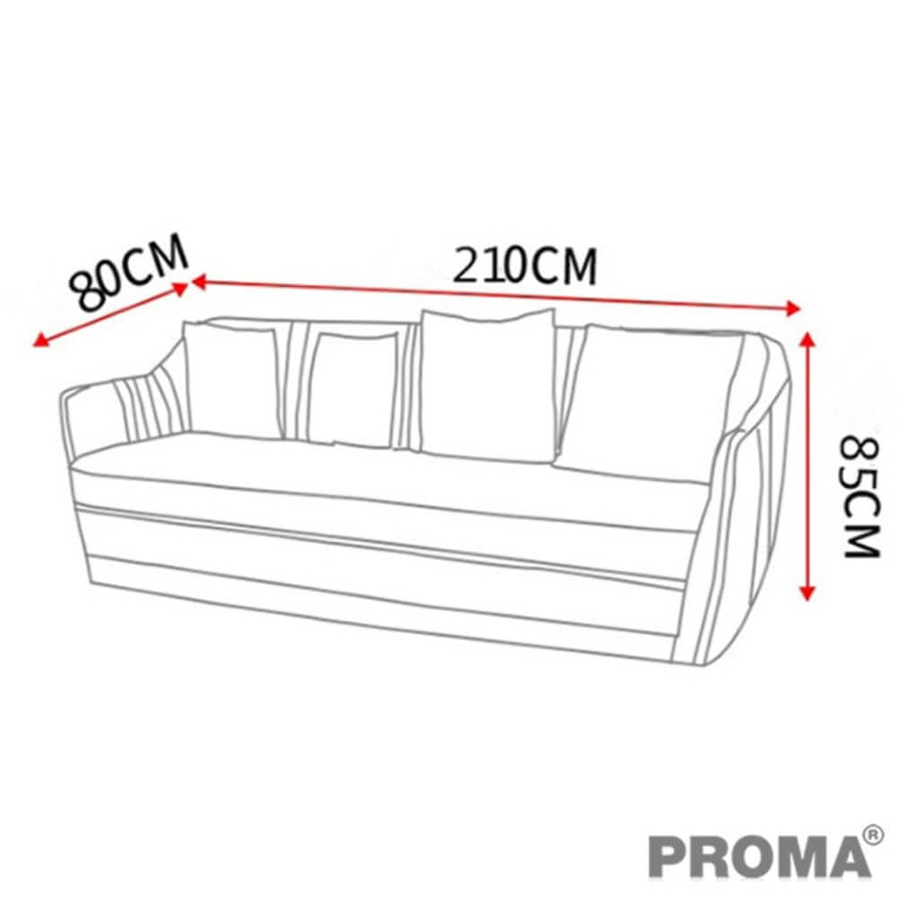 [Pre-order] โซฟา 3 ที่นั่ง PROMA-VIVA CHARIA สีเทา_2